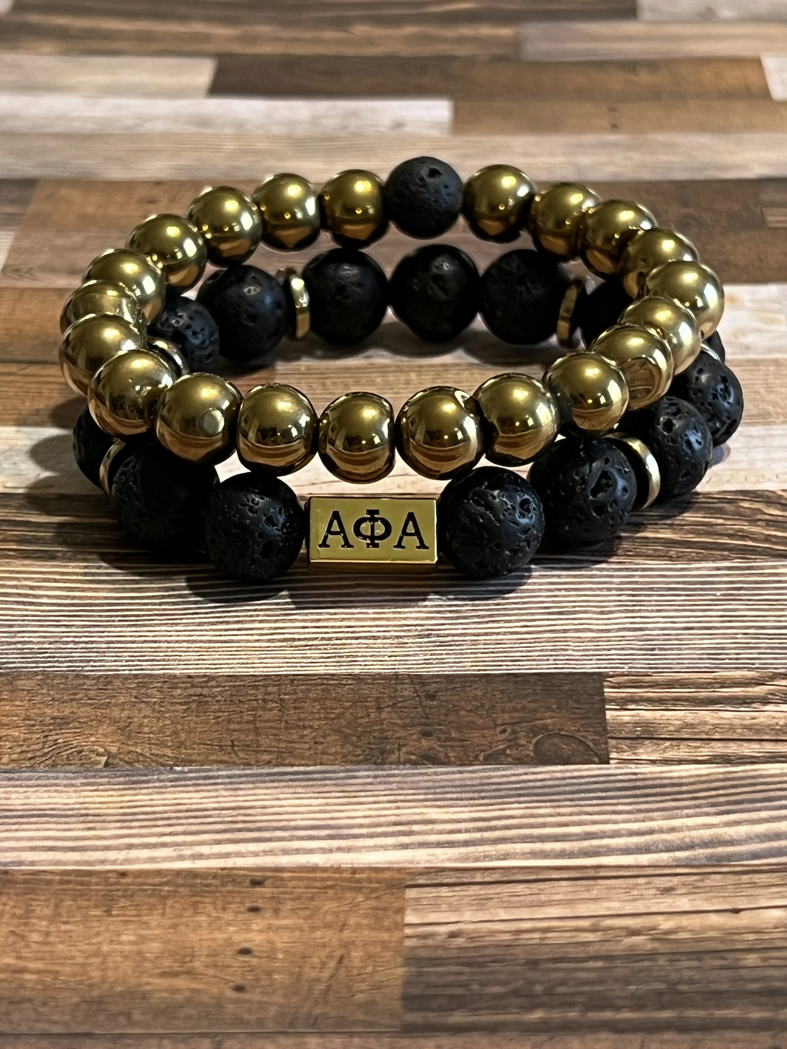 Alpha Phi Alpha Diffuser Bracelet Set Faith and Blessings